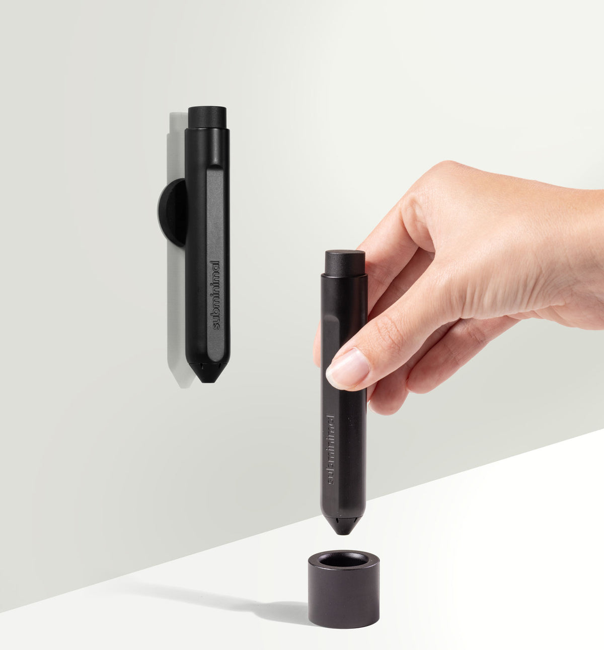 Flick it anywhere.  Wall mount it, snap it onto your machine with the magnetic disc or drop it into the stand.